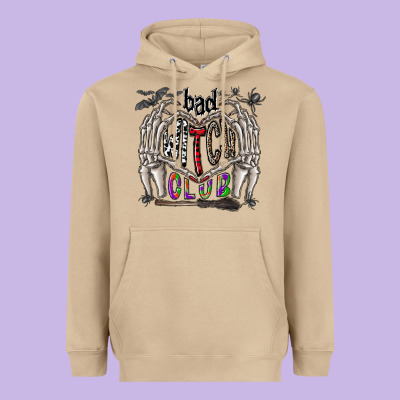 Bad Witch Club Heavyweight Hoodie Designed By Cowhidedigitalart