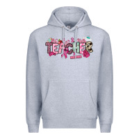Heather Grey cancer awareness teacher Premium Hoodie - NancyCooperArtShop