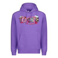 Purple cancer awareness teacher Premium Hoodie - NancyCooperArtShop