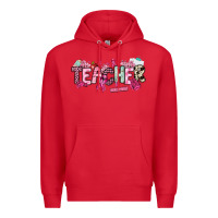 Red cancer awareness teacher Premium Hoodie - NancyCooperArtShop