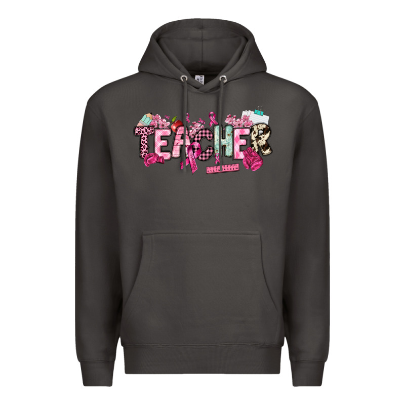 Cancer Awareness Teacher Premium Hoodie by NancyCooperArtShop | Teevron