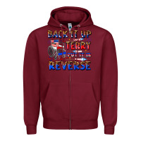 Burgundy back it up terry put it in reverse billie wilder Zipper Hoodie - texasbilliewilder