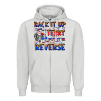 Dove Grey back it up terry put it in reverse billie wilder Zipper Hoodie - texasbilliewilder