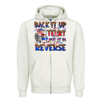 Oatmeal Heather back it up terry put it in reverse billie wilder Zipper Hoodie - texasbilliewilder