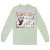 Matcha fueled by iced coffee and anxiety Long Sleeve Tee - MaliasSmallBusiness