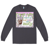 Smoke fueled by iced coffee and anxiety Long Sleeve Tee - MaliasSmallBusiness