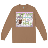 Toasted Coconut fueled by iced coffee and anxiety Long Sleeve Tee - MaliasSmallBusiness