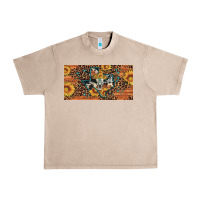 French Oak texas map bull skull sunflower leopard licence plate Urban Heavy Tee - Artiststas