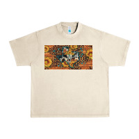 Sandshell texas map bull skull sunflower leopard licence plate Urban Heavy Tee - Artiststas