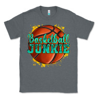 Charcoal Heather basketball junkie Classic Tee - texasbilliewilder