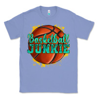 Colony Blue basketball junkie Classic Tee - texasbilliewilder