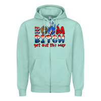 Seafoam boom bitch get out the way Zipper Hoodie - texasbilliewilder