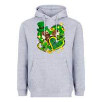 Heather Grey St. Patrick's Day lucky heart Heavyweight Hoodie - Neo Western