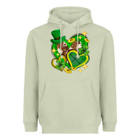 Matcha St. Patrick's Day lucky heart Heavyweight Hoodie - Neo Western