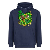 Navy St. Patrick's Day lucky heart Heavyweight Hoodie - Neo Western