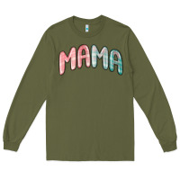 Army Green mama christmas plaid Long Sleeve Tee - MaliasSmallBusiness