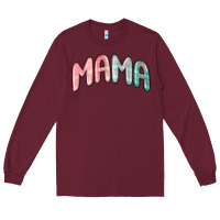 Burgundy mama christmas plaid Long Sleeve Tee - MaliasSmallBusiness