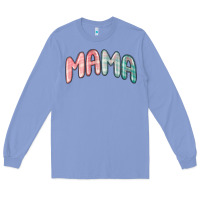 Colony Blue mama christmas plaid Long Sleeve Tee - MaliasSmallBusiness