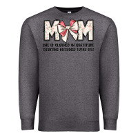 Mom She Is Clothed In Gratitude Counting Blessings Premium Sweatshirt | Teevron