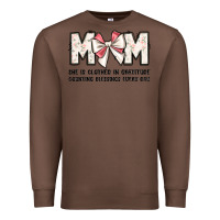 Chestnut mom she is clothed in gratitude counting blessings Premium Sweatshirt - JahusDesignShop