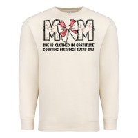 Sandshell mom she is clothed in gratitude counting blessings Premium Sweatshirt - JahusDesignShop