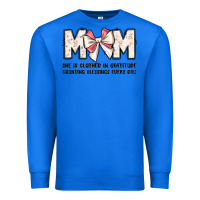 True Royal mom she is clothed in gratitude counting blessings Premium Sweatshirt - JahusDesignShop