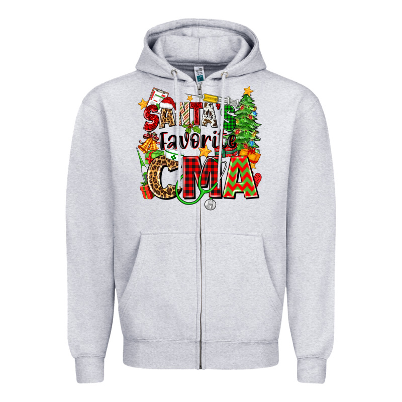 Santa's Favorite Cma Zipper Hoodie by Zillion Design Studio | Teevron