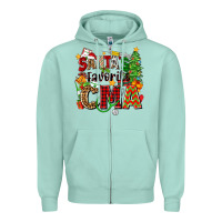 Seafoam santa's favorite cma Zipper Hoodie - Zillion Design Studio