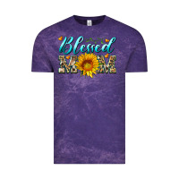 Cloud Purple blessed mom with sunflower Vintage Tee - Artiststas
