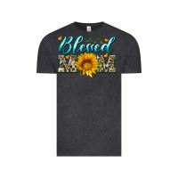 Vintage Black blessed mom with sunflower Vintage Tee - Artiststas