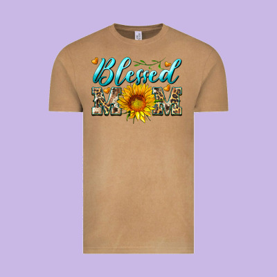 Blessed Mom With Sunflower Vintage Tee Designed By Artiststas