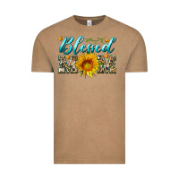 Vintage Coffee blessed mom with sunflower Vintage Tee - Artiststas