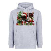 Heather Grey merry christmas buffalo afro gnomies Heavyweight Hoodie - FaDigitalArtStudio