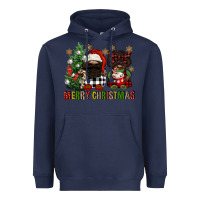 Navy merry christmas buffalo afro gnomies Heavyweight Hoodie - FaDigitalArtStudio