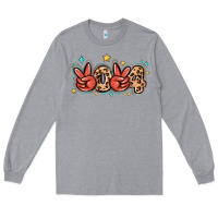 Heather Grey 2024 stars and leopard Long Sleeve Tee - MaliasSmallBusiness