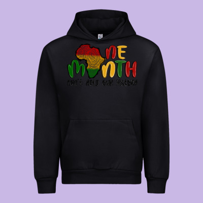 One Month Cant Hold Our History Urban Hoodie Designed By Maliassmallbusiness