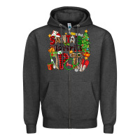 Charcoal Heather santa's favorite pt Zipper Hoodie - Zillion Design Studio