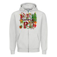Dove Grey santa's favorite pt Zipper Hoodie - Zillion Design Studio