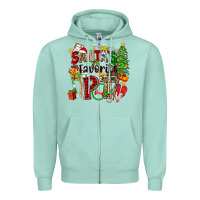 Seafoam santa's favorite pt Zipper Hoodie - Zillion Design Studio