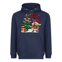 Navy merry christmas gnomes Heavyweight Hoodie - FaDigitalArtStudio