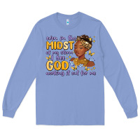 Colony Blue even in the midst of my storm i see god working it Long Sleeve Tee - MaliasSmallBusiness