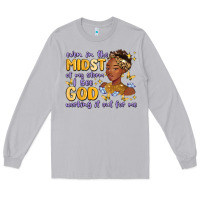 Moon Dust even in the midst of my storm i see god working it Long Sleeve Tee - MaliasSmallBusiness