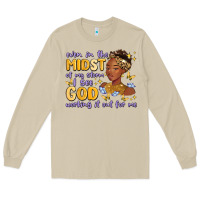 Mushroom even in the midst of my storm i see god working it Long Sleeve Tee - MaliasSmallBusiness