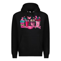 Black cancer coffee cups Premium Hoodie - NancyCooperArtShop