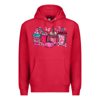 Cardinal cancer coffee cups Premium Hoodie - NancyCooperArtShop