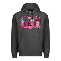 Charcoal Heather cancer coffee cups Premium Hoodie - NancyCooperArtShop