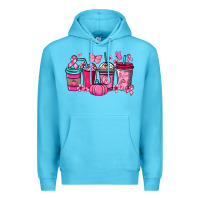Ocean Blue cancer coffee cups Premium Hoodie - NancyCooperArtShop