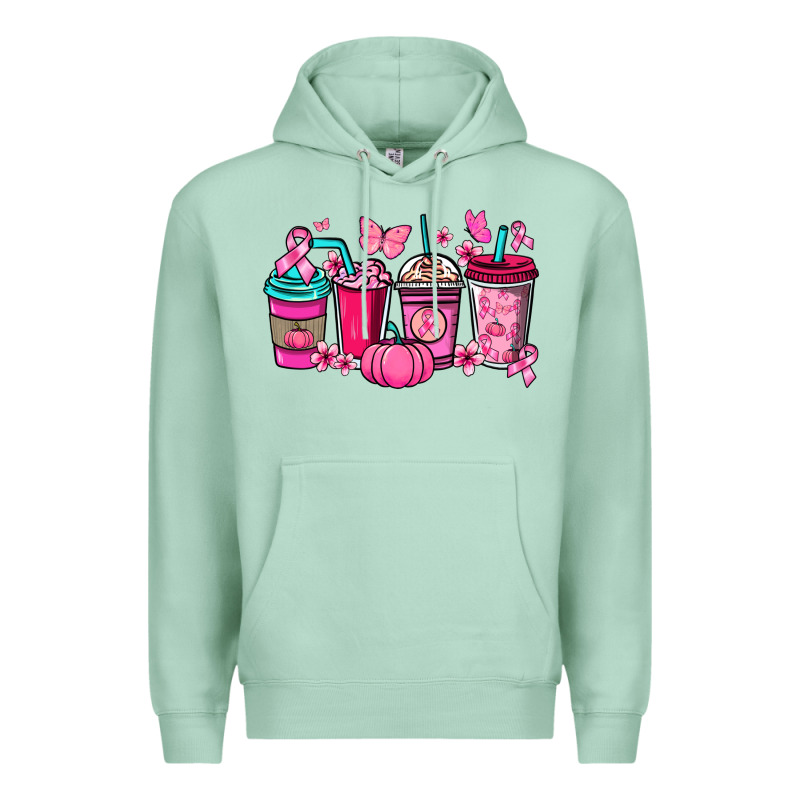 Cancer Coffee Cups Premium Hoodie by NancyCooperArtShop | Teevron