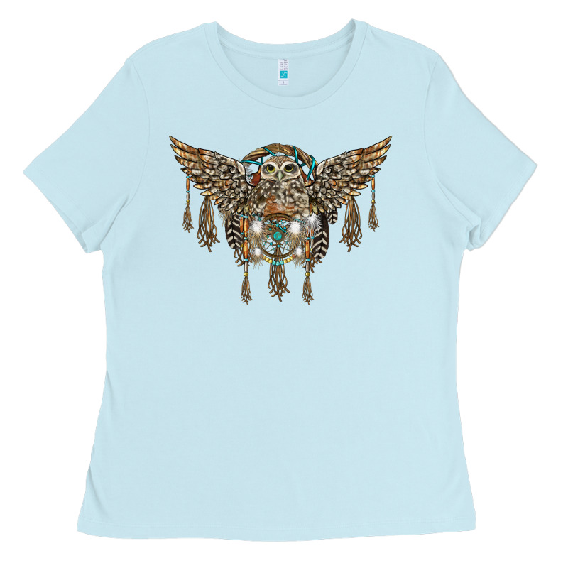 Native Dream Catcher With Owl Ladies Tee by BarkalooDesign | Teevron