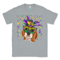 Heather Grey mardi gras  mask beagle Classic Tee - RanaPortraitStore